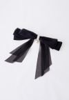 Organza Bowknot Pearl Haarspange in Schwarz