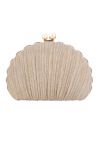 Luxuriöse Seashell Pearl Clutch in Roségold