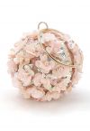 Exquisite Blumen-Kugel-Clutch in Rosa