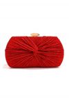 Strahlendes Geschenk – Geknotete Clutch in Rot