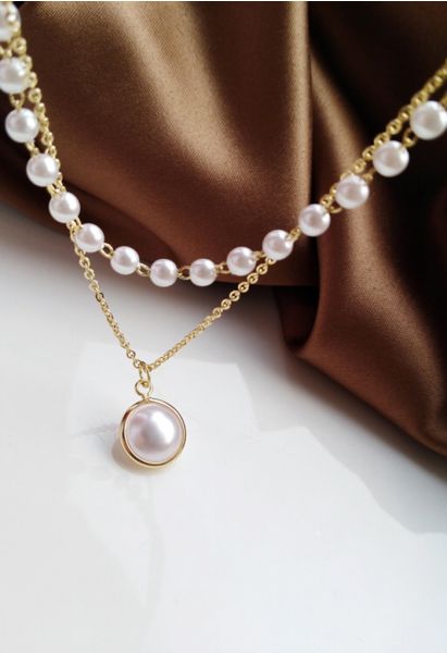 Perlenkette mit zwei Ketten
