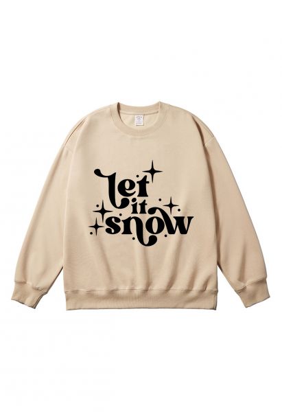 Sweatshirt mit Aufdruck „Let It Snow“.