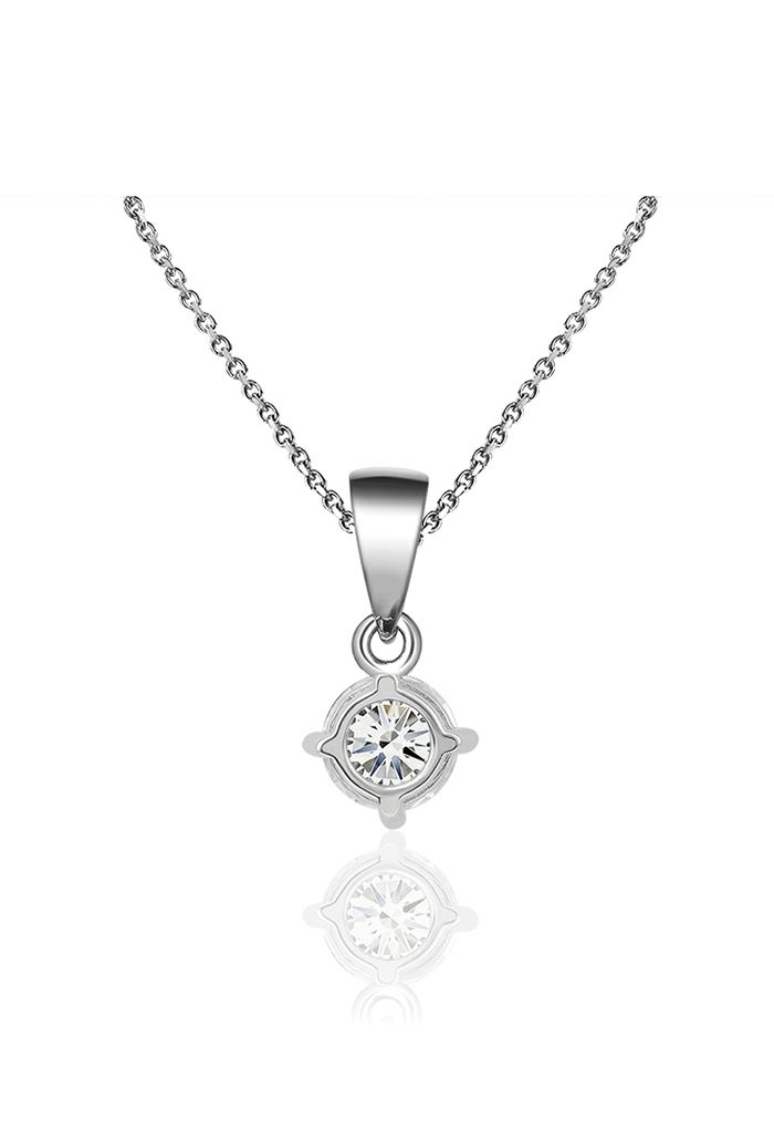 Hohlkreis-Moissanite-Diamant-Halskette