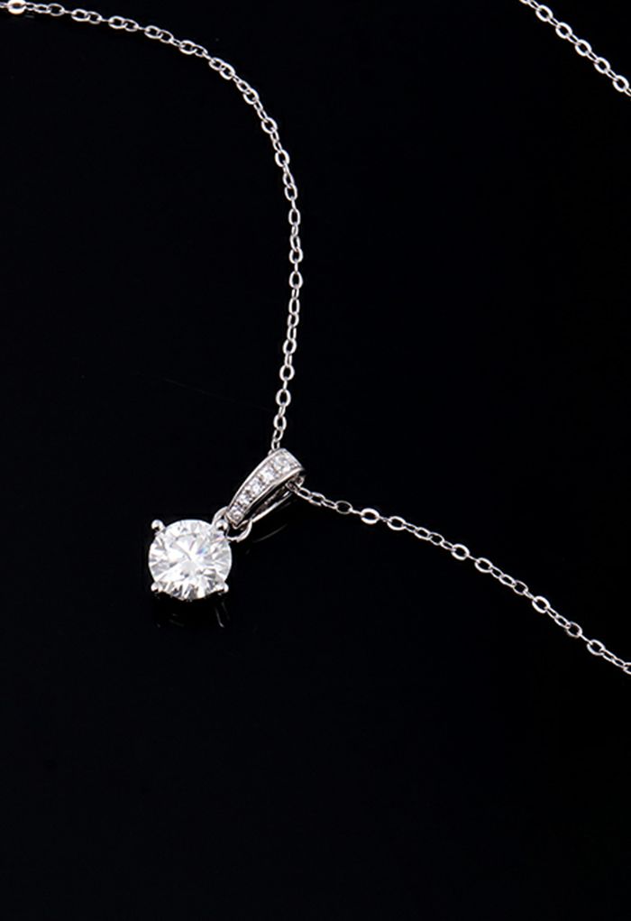 Hohlkreis-Moissanite-Diamant-Halskette