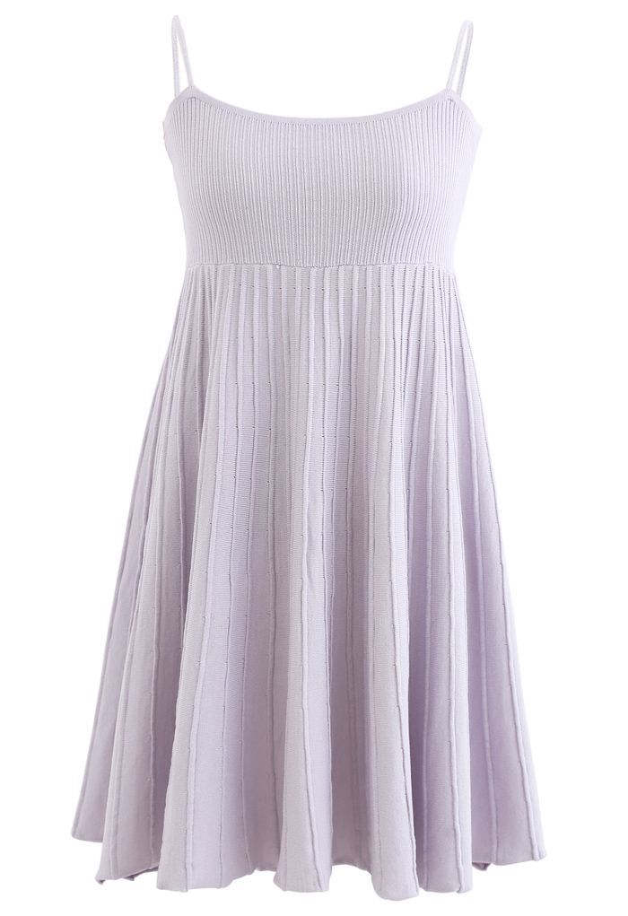 Set aus Strickjacke und Camisole-Kleid in Lavendel