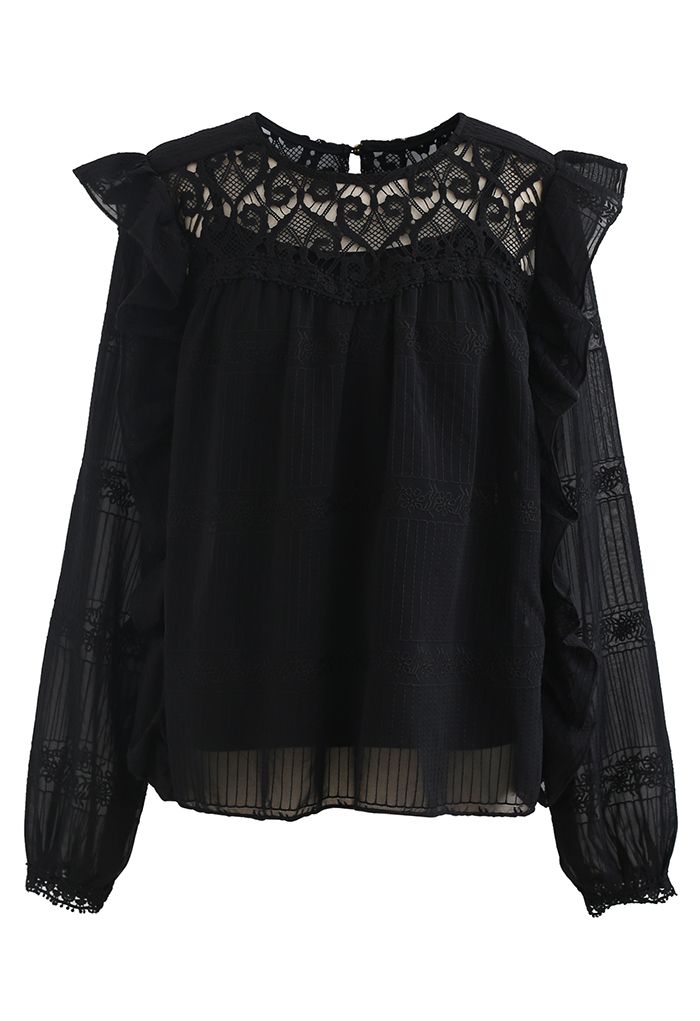 ruffle sheer top