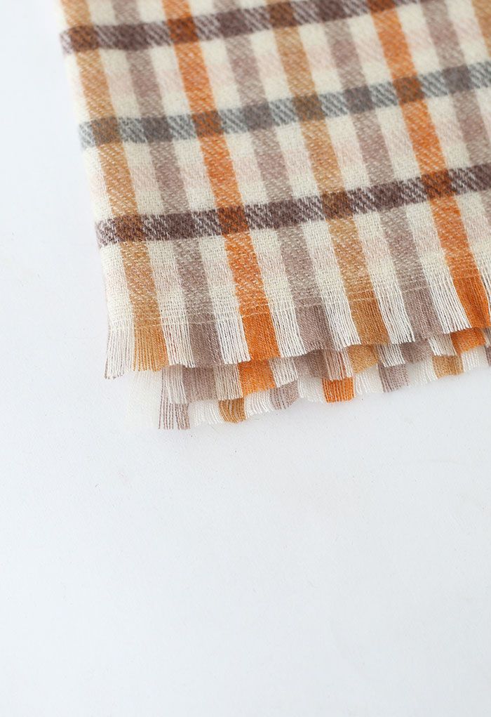 Soft-Touch-Schal mit Vintage Check-Muster