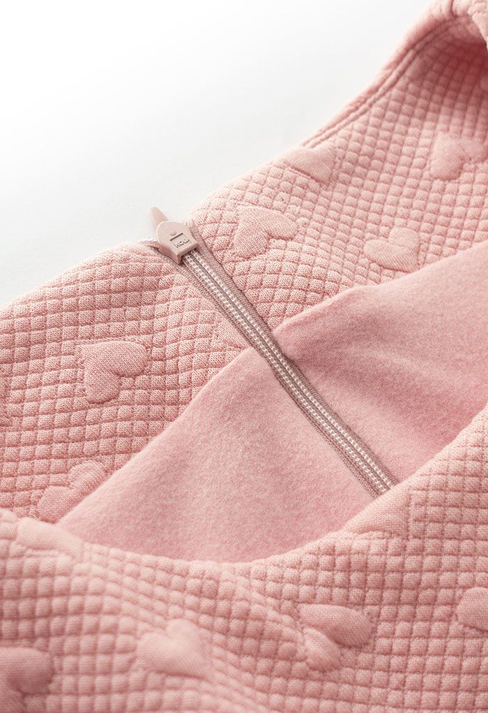 Overall – Luftiges, herzförmiges Baumwollkleid in Rosa