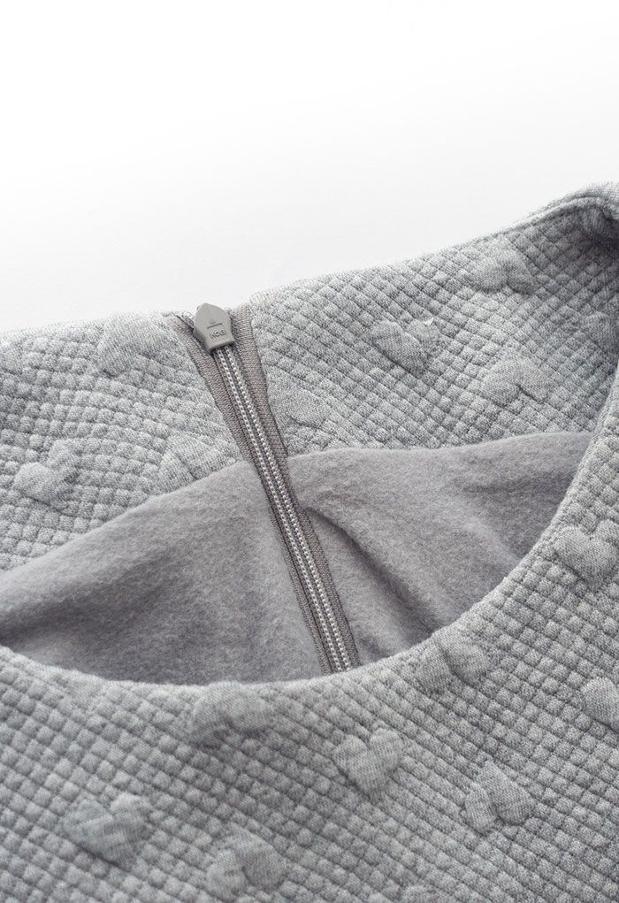Overall – Luftiges, herzförmiges Baumwollkleid in Grau