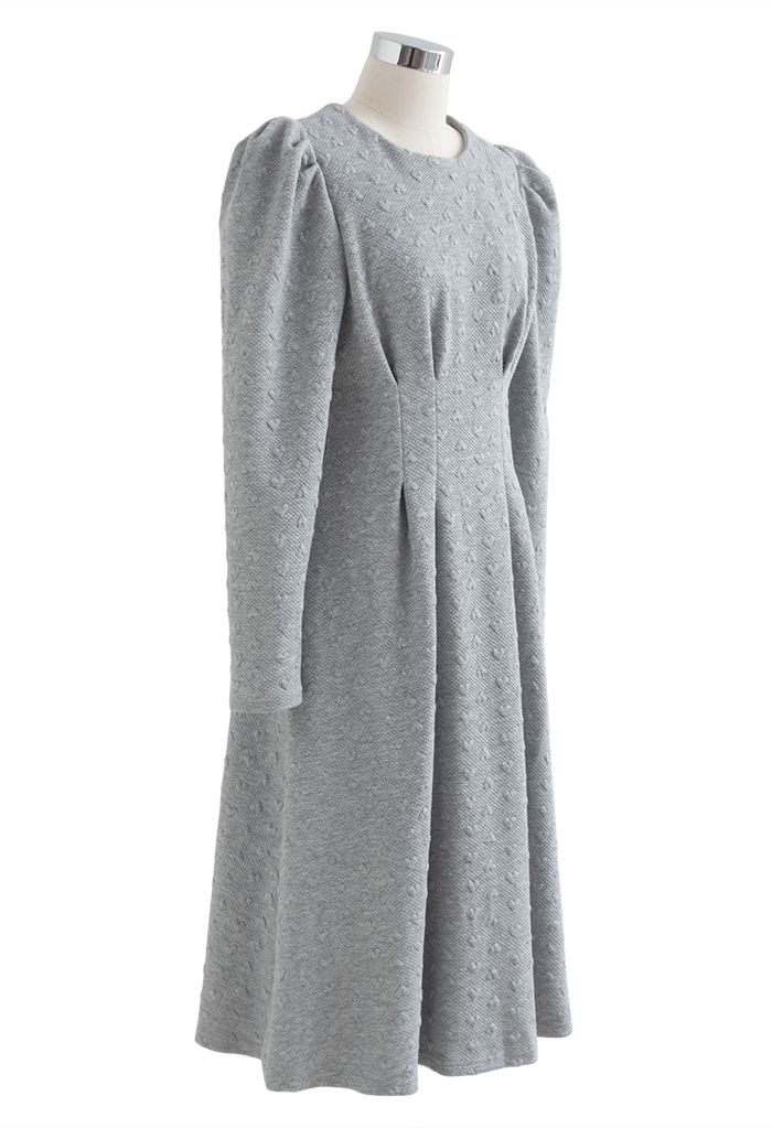 Overall – Luftiges, herzförmiges Baumwollkleid in Grau