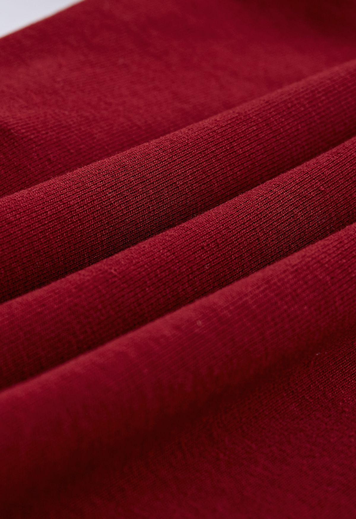 Überkreuztes Top aus weicher Baumwolle in Wickeloptik in Rot