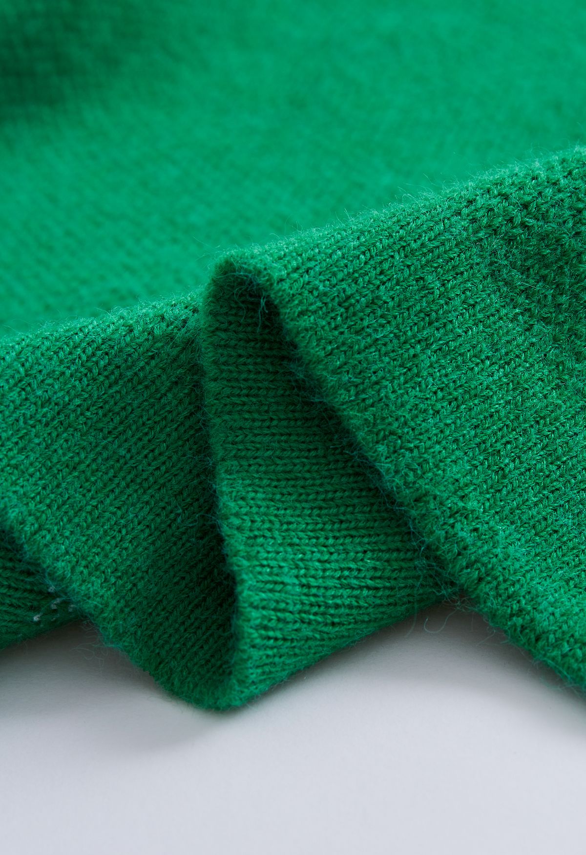Zweireihiger Cardigan in Kontrastfarbe in Grün