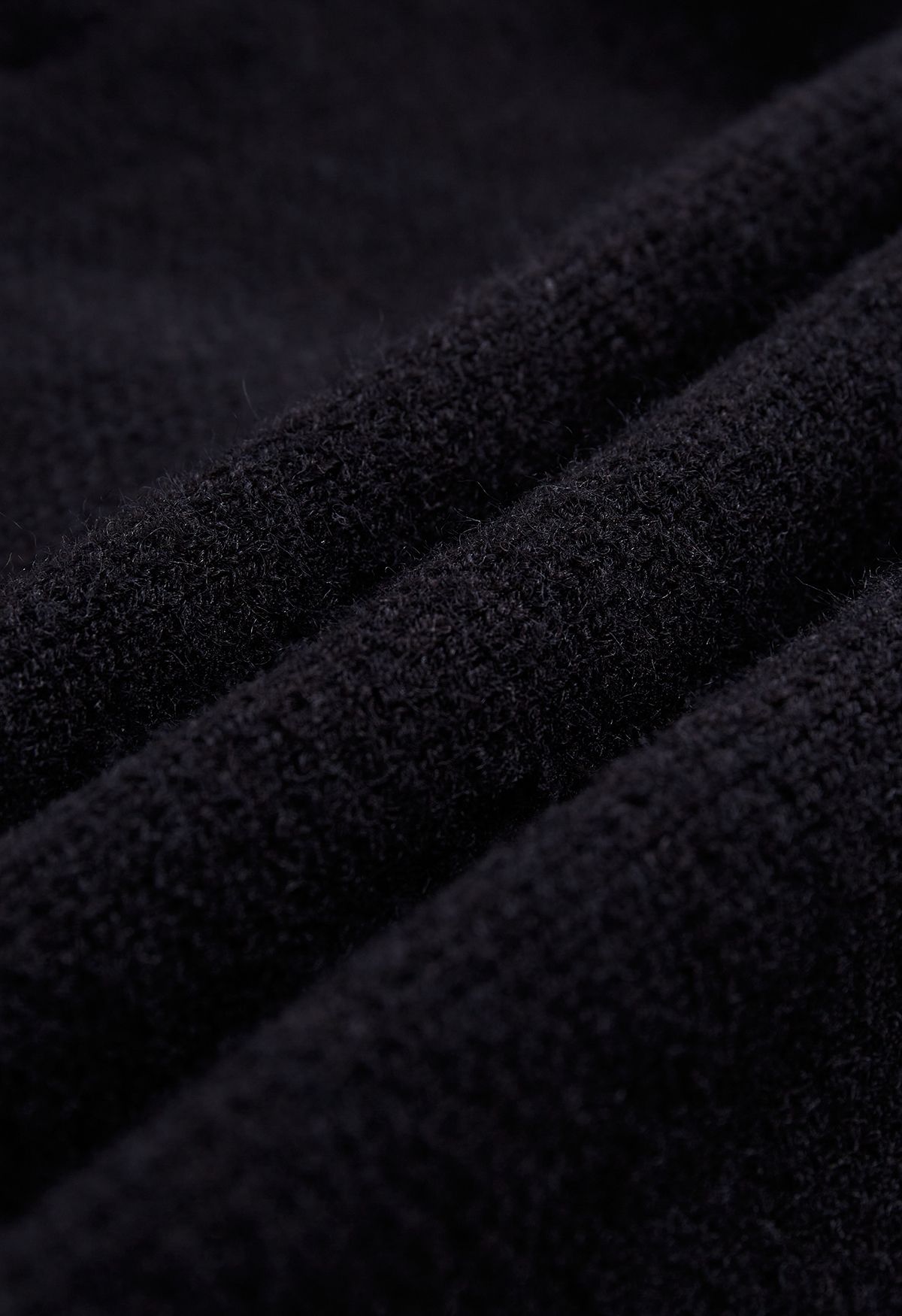 Zweireihiger Cardigan in Kontrastfarbe in Schwarz