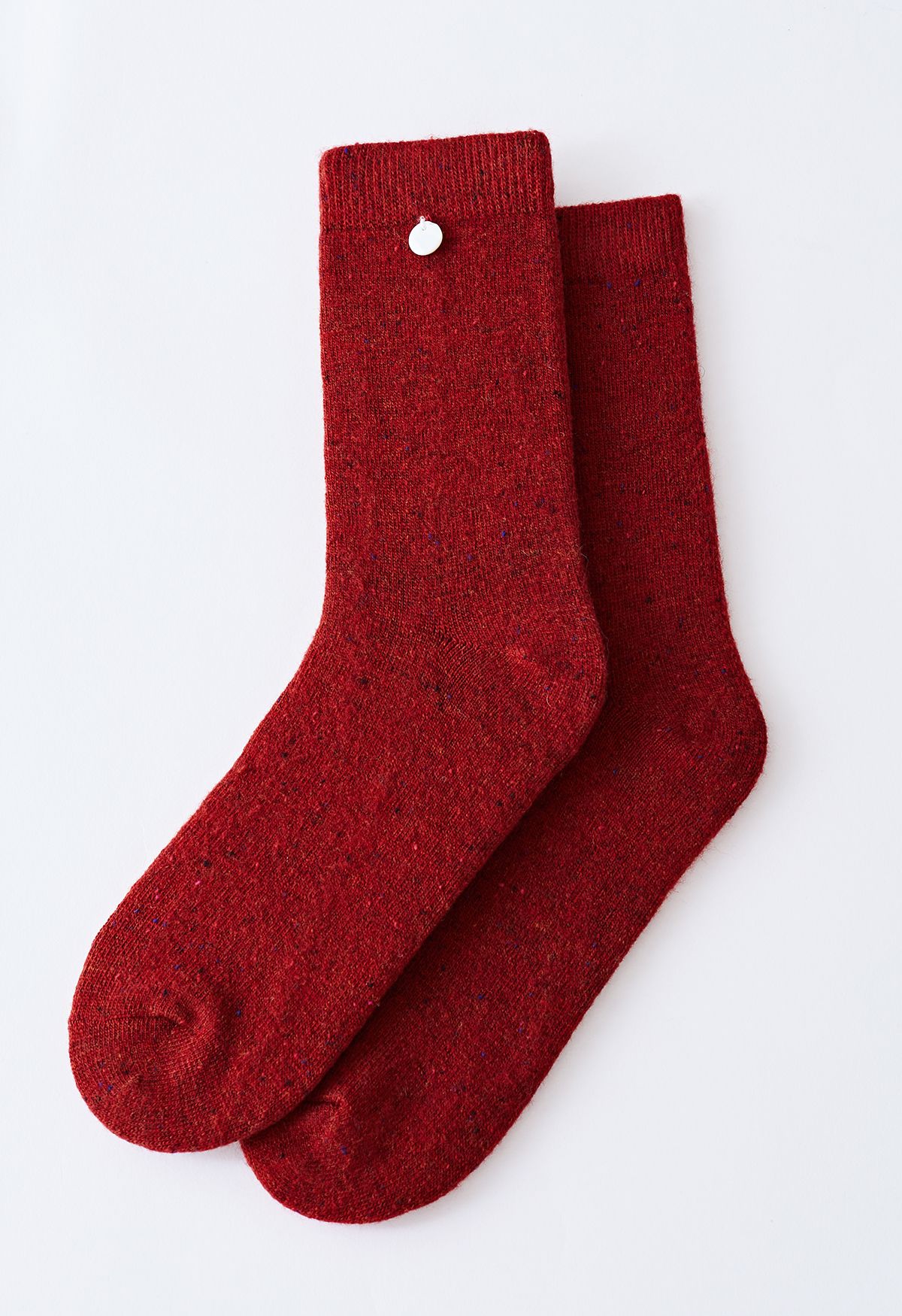 Mix Color Dots Crew-Socken aus Wollmischung in Rot