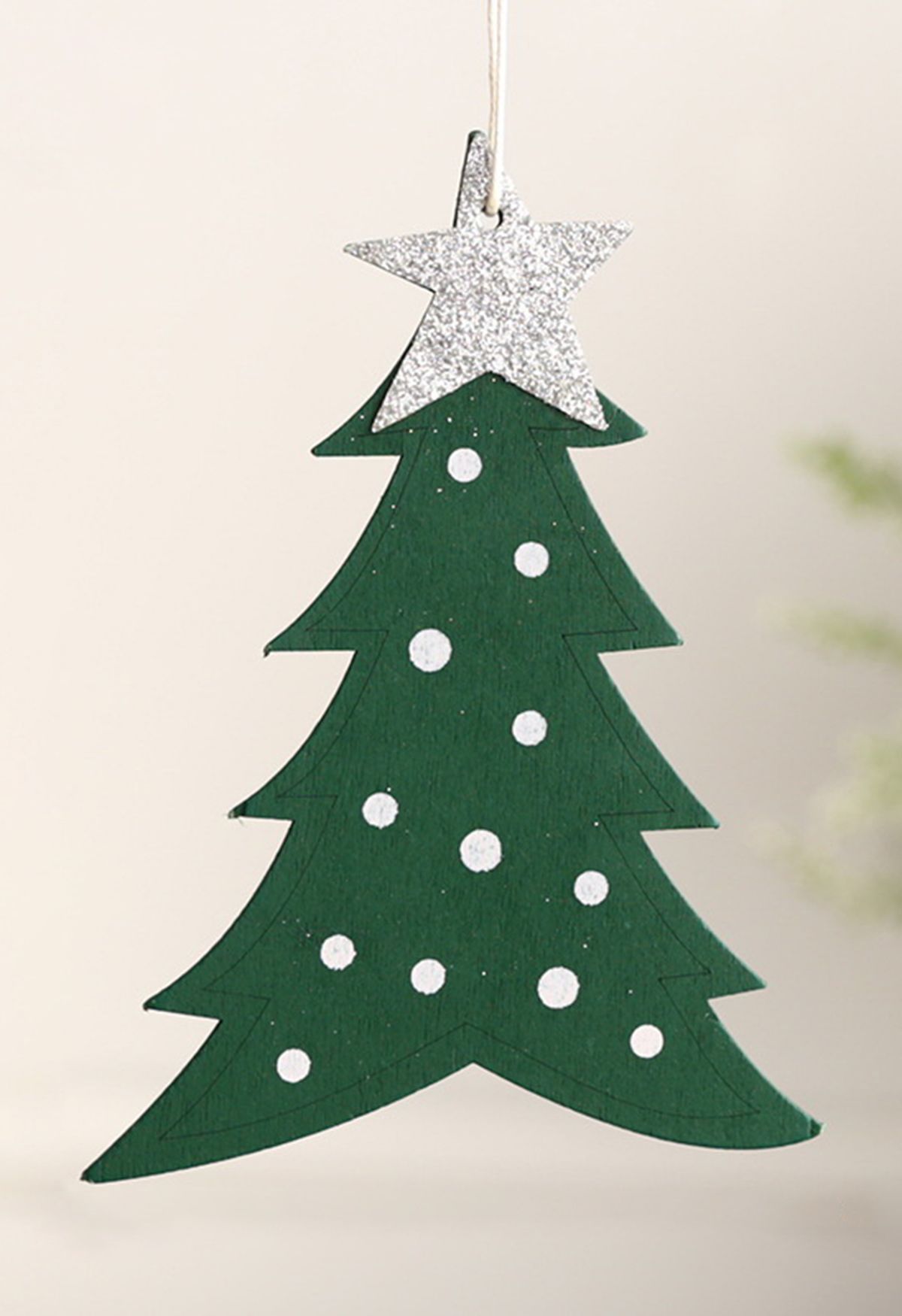 Sternenklare gepunktete Weihnachtsbaum-Verzierung