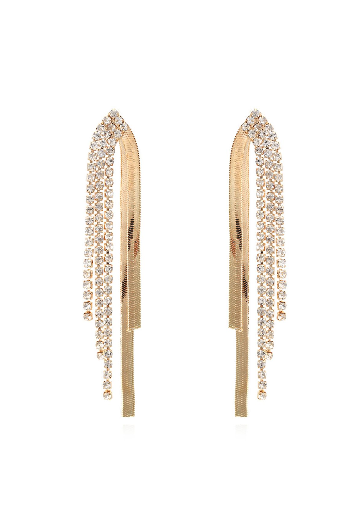 Luxus-Ohrringe mit Diamantbesatz in Gold