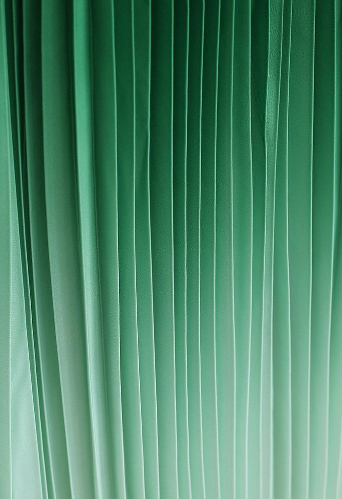 Faltenrock in Grün mit Farbverlauf
