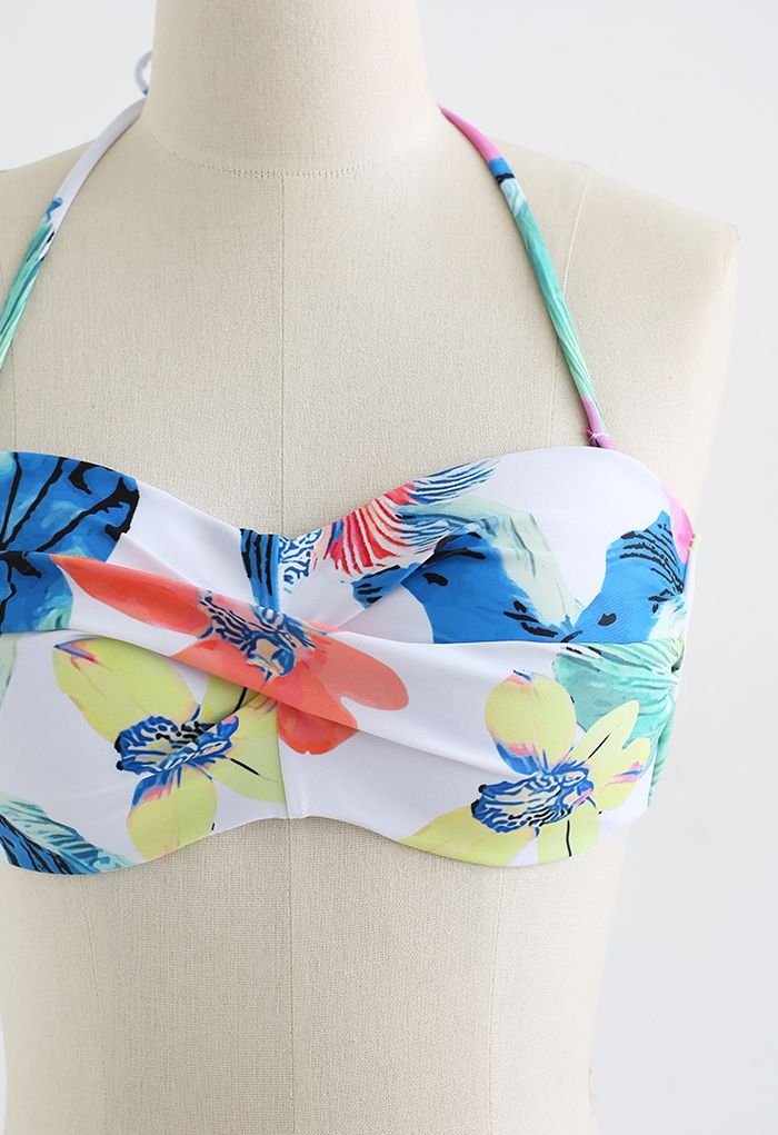 Mehrfarbiges Bikini-Set mit Blumenmuster