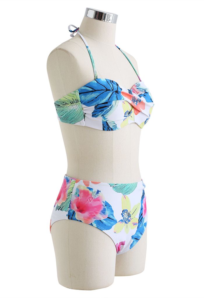 Mehrfarbiges Bikini-Set mit Blumenmuster