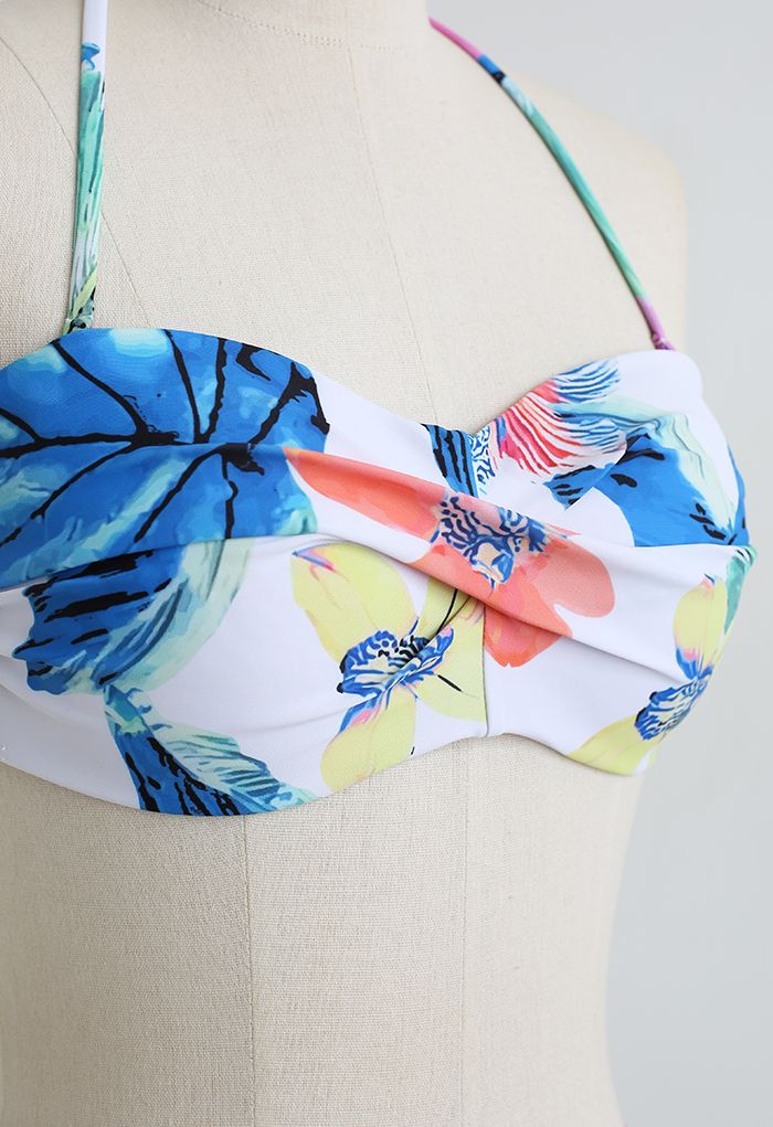 Mehrfarbiges Bikini-Set mit Blumenmuster