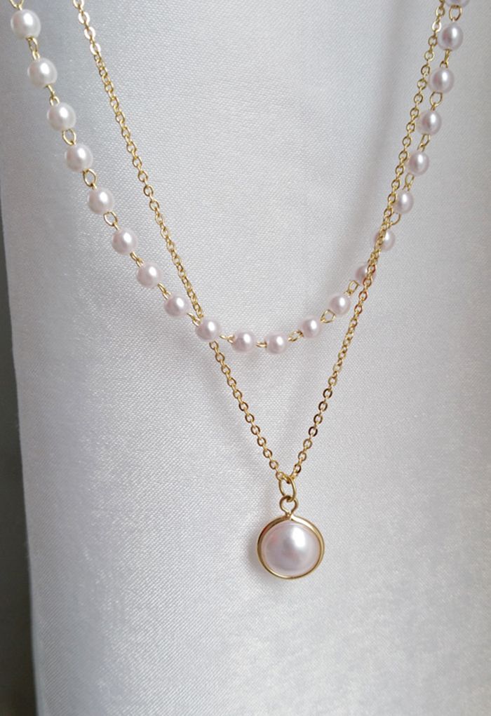Perlenkette mit zwei Ketten