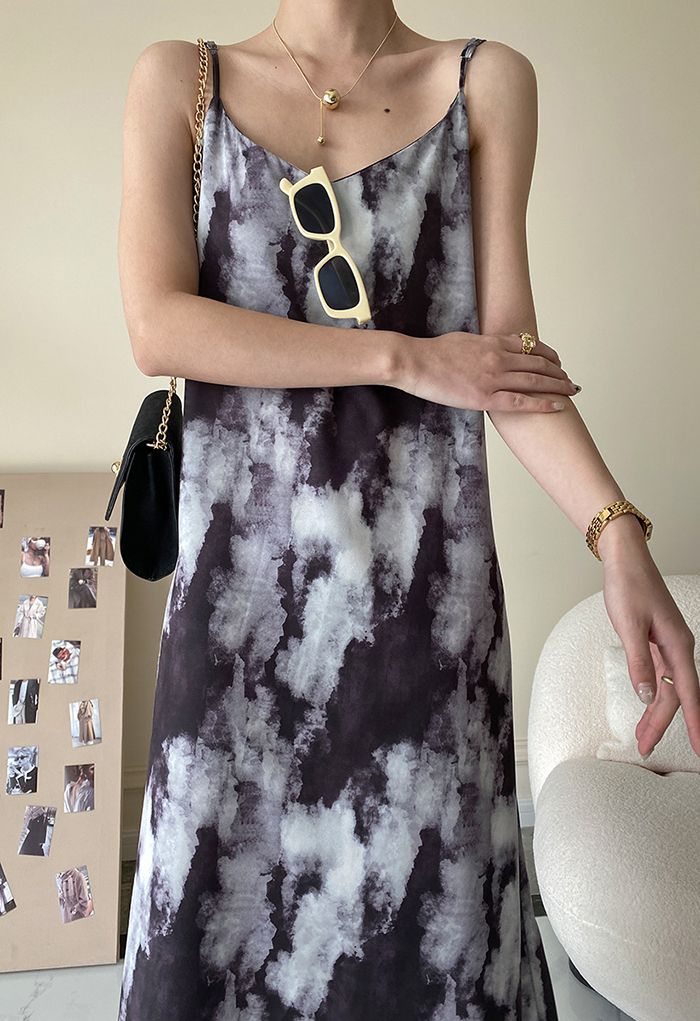 Cami-Shift-Kleid mit Tie-Dye-Print