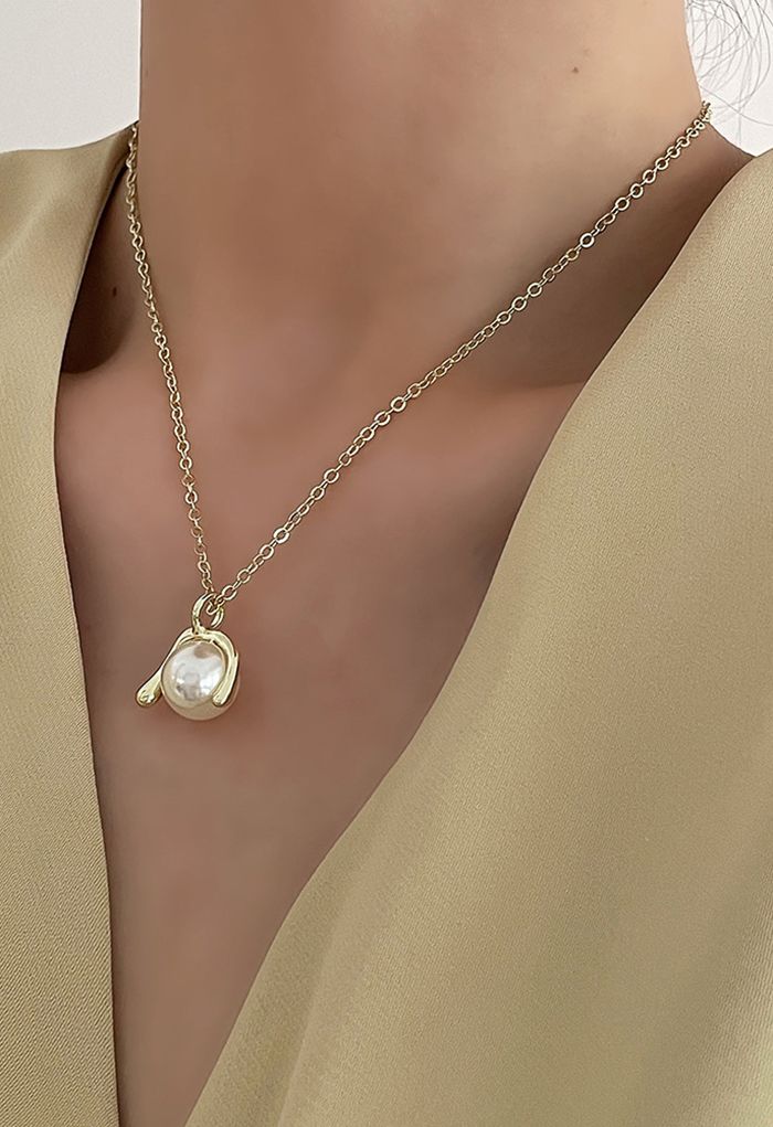 Geometrie-Perlen-Anhänger-Halskette