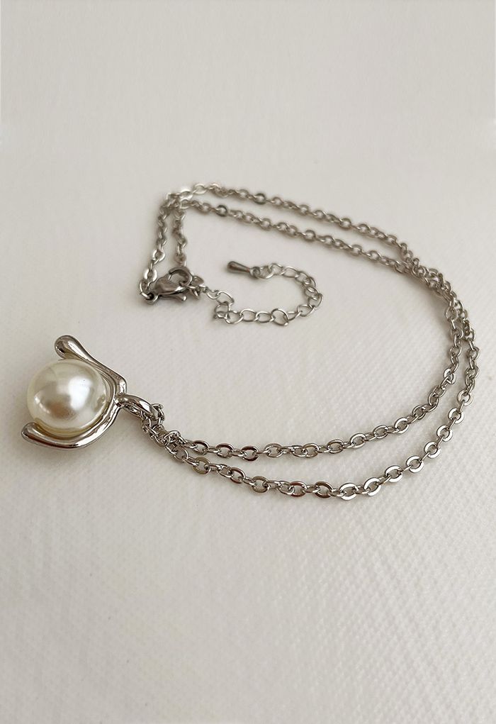 Geometrie-Perlen-Anhänger-Halskette