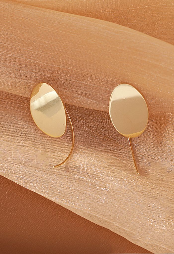 Einfachheit ovale Ohrringe
