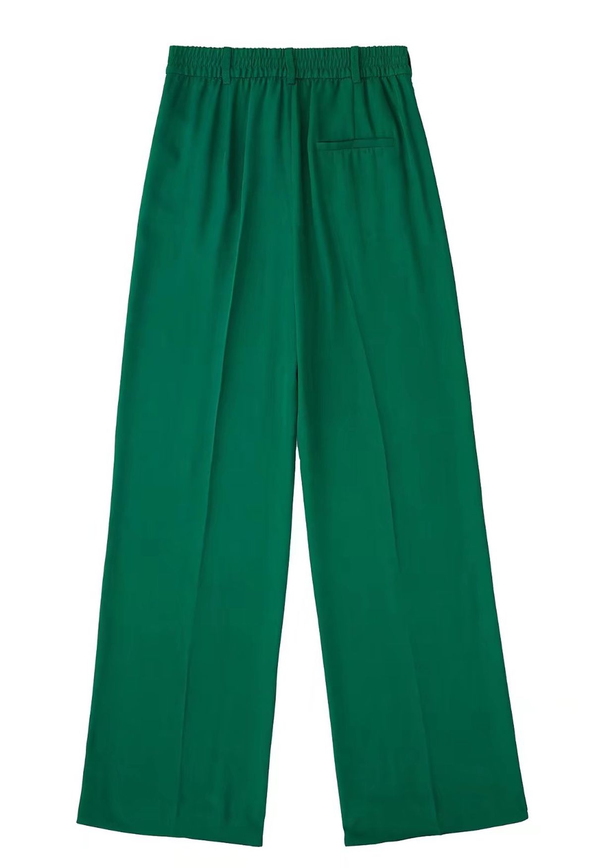 Simplicity Solid Green Drape Hose mit geradem Bein