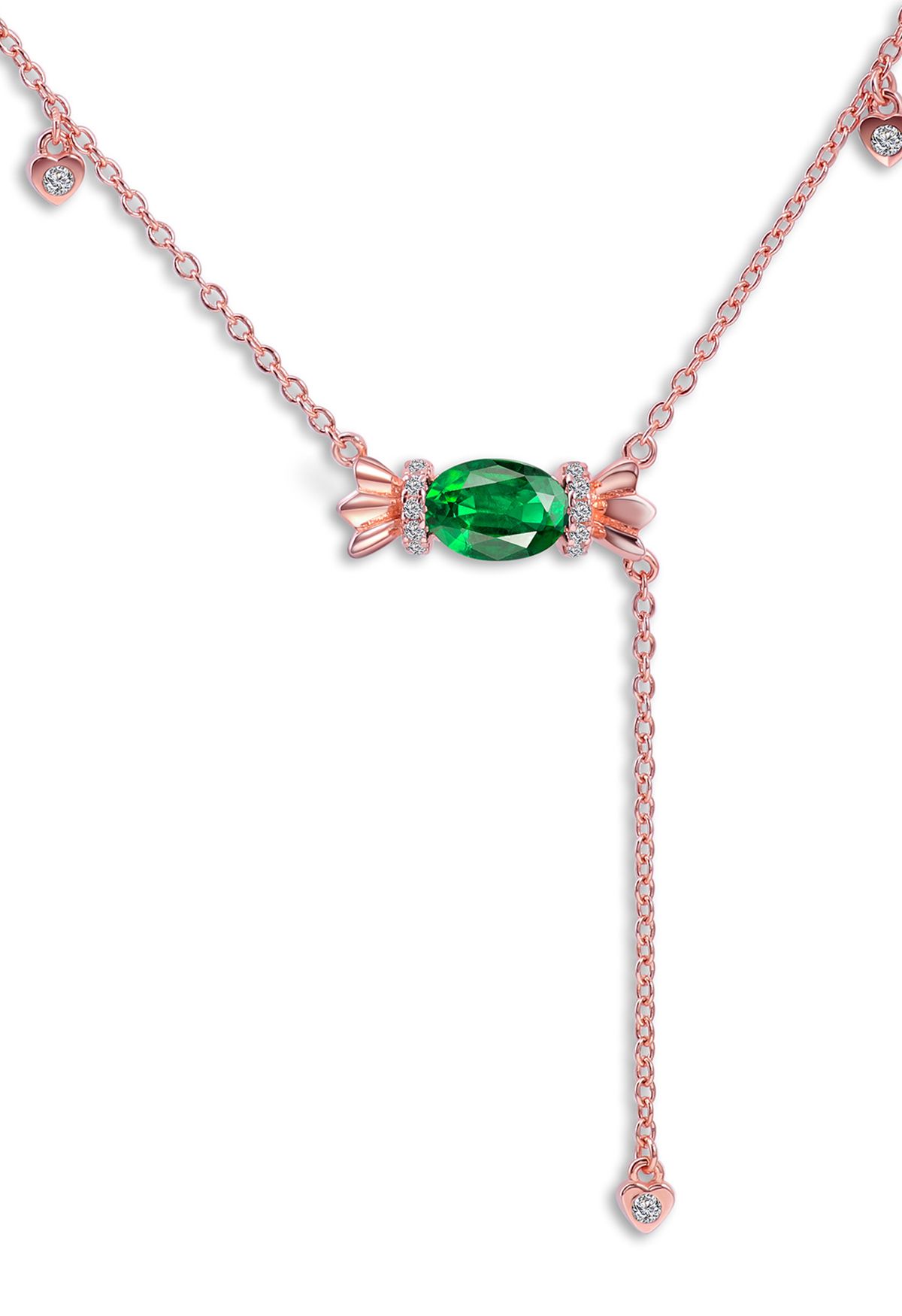 Süßigkeits-Smaragd-Edelstein-Tropfen-Halskette