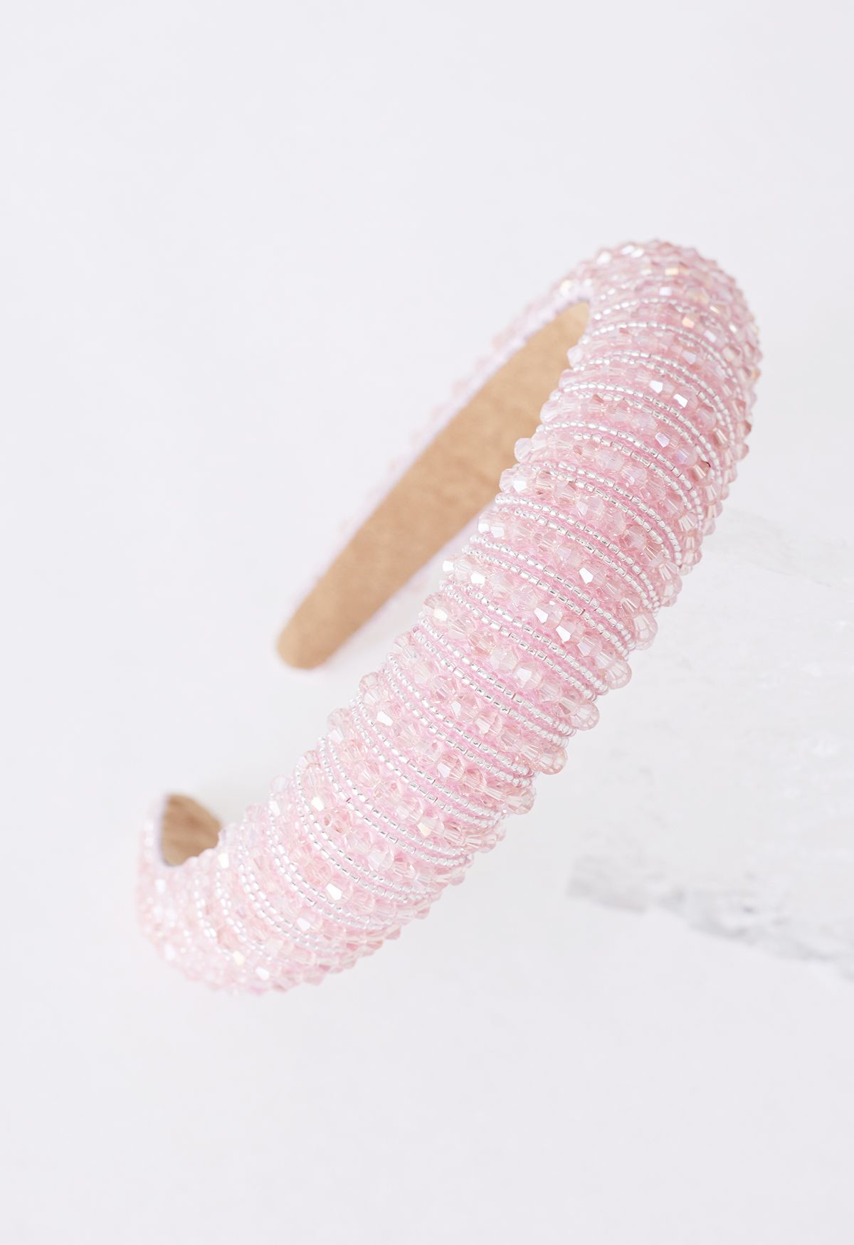 Voller Strass-Kristall-Stirnband in Pink