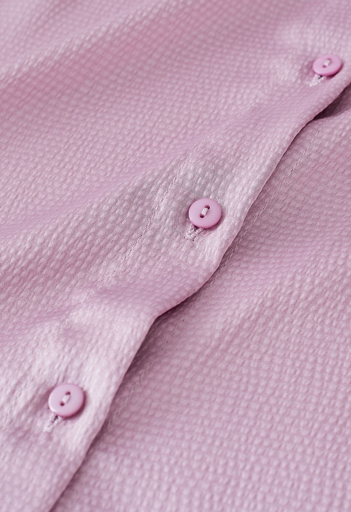 Rose Bowknot geprägtes Hemd in Pink