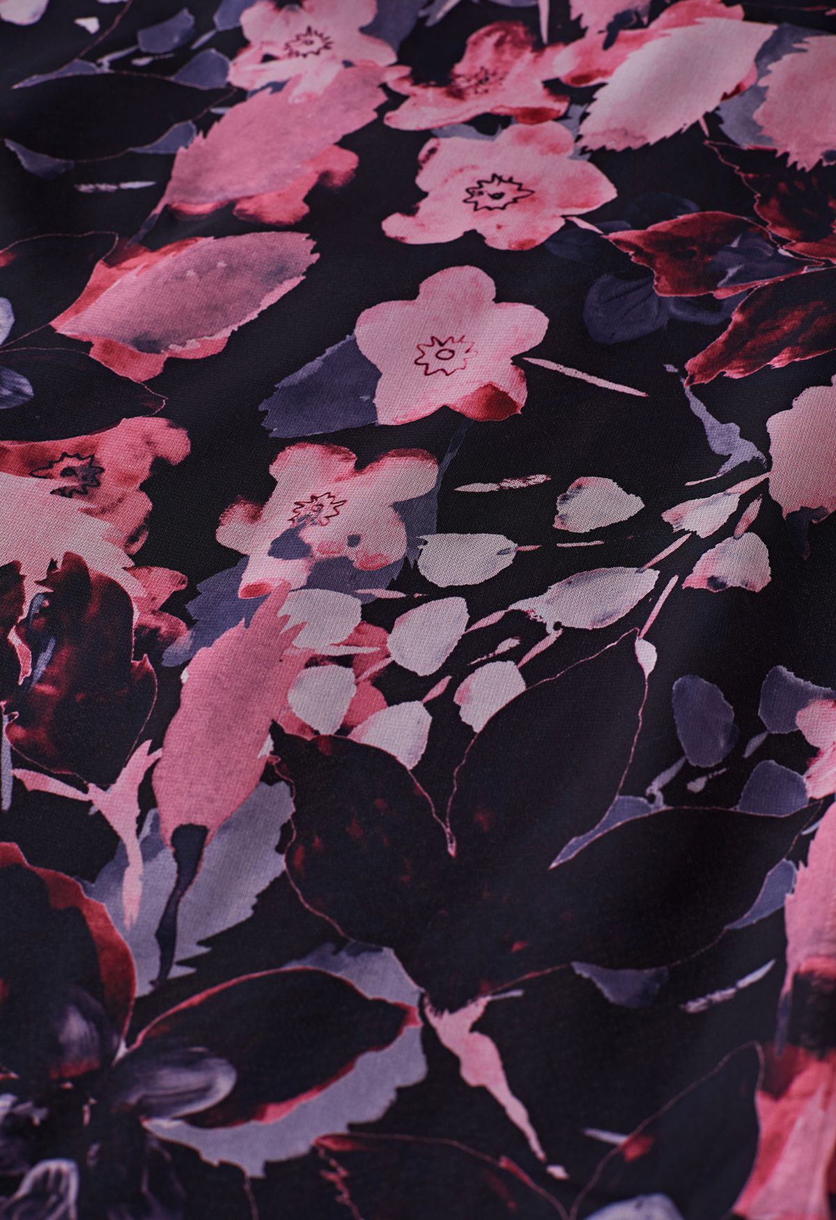 Wunderschöner Maxirock aus Chiffon mit Blumenmuster in Rosa