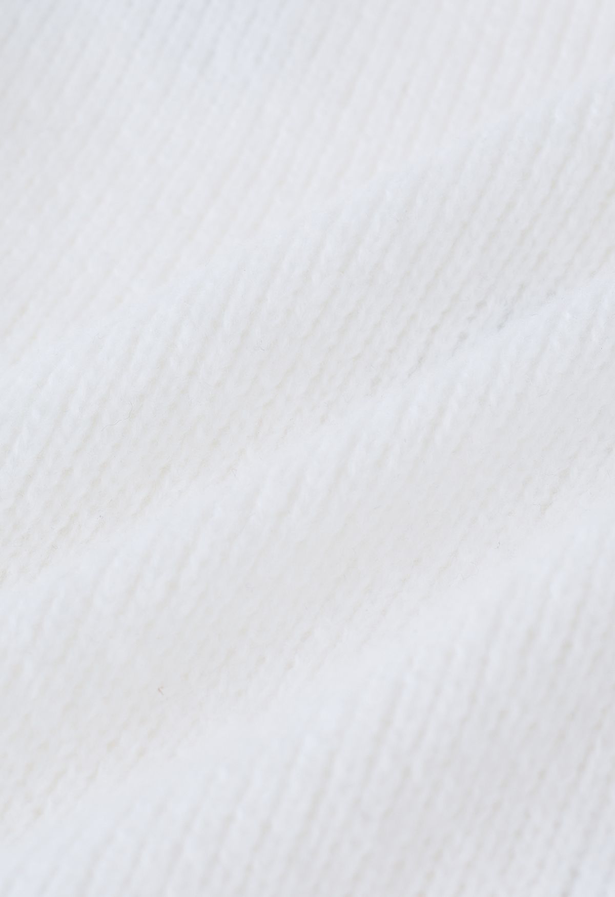 Bowknot verzierter Kurzarm-Strickpullover in Weiß