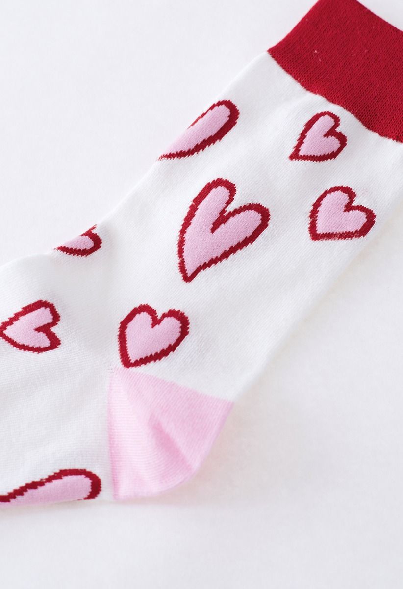 Pinky Heart Bequeme Crew-Socken