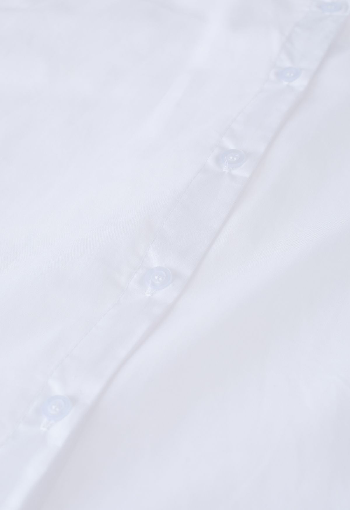 Spitzkragen Button-Down-Baumwollhemd in Weiß