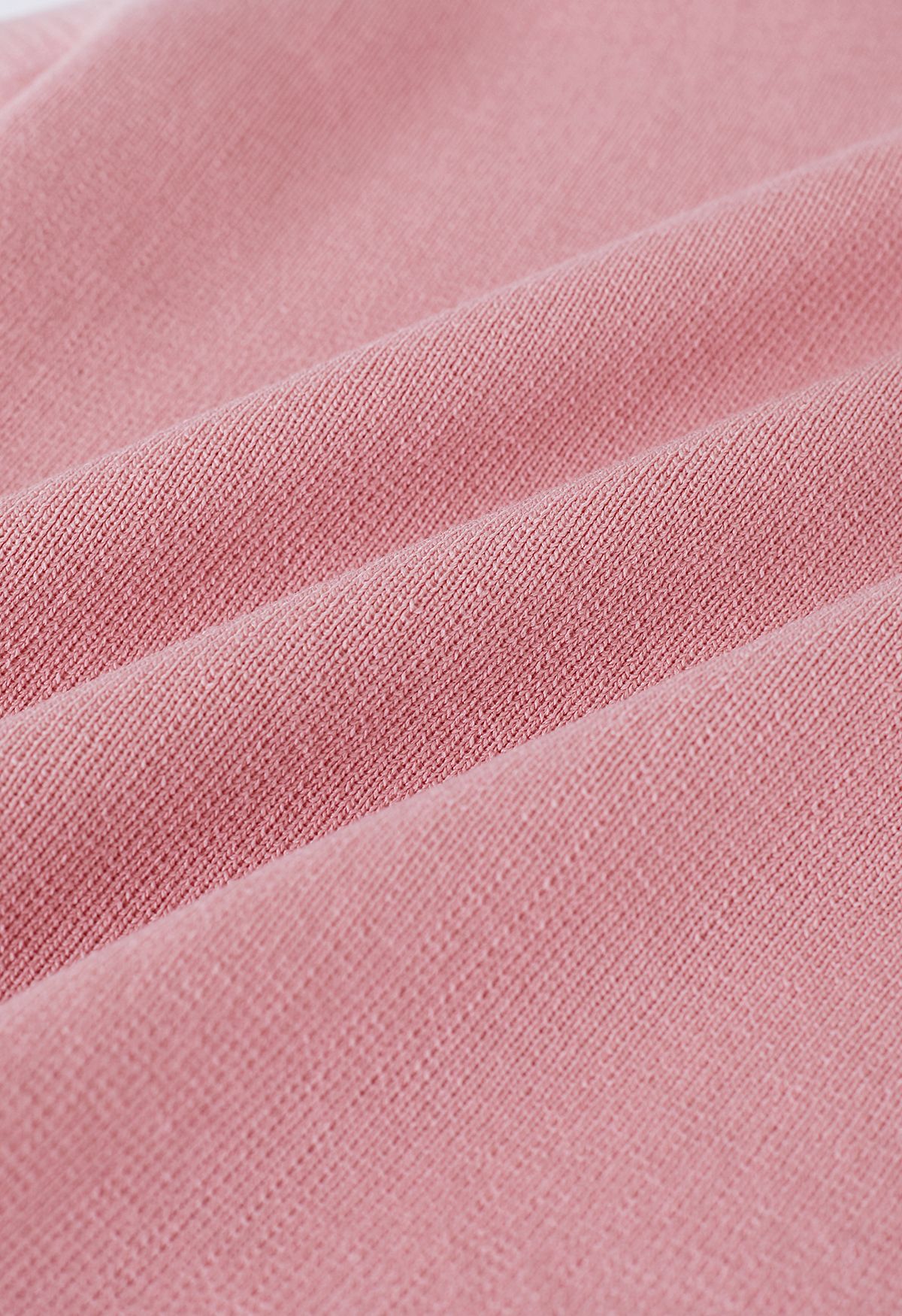 Asymmetrisches Neckholder-Strick-Crop-Top in Pink
