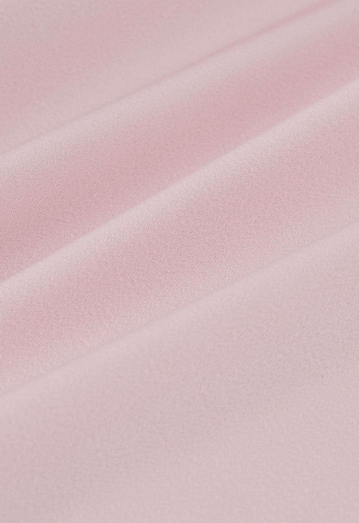 Plissee-Satinkleid mit Bowknot-Ausschnitt in Pink