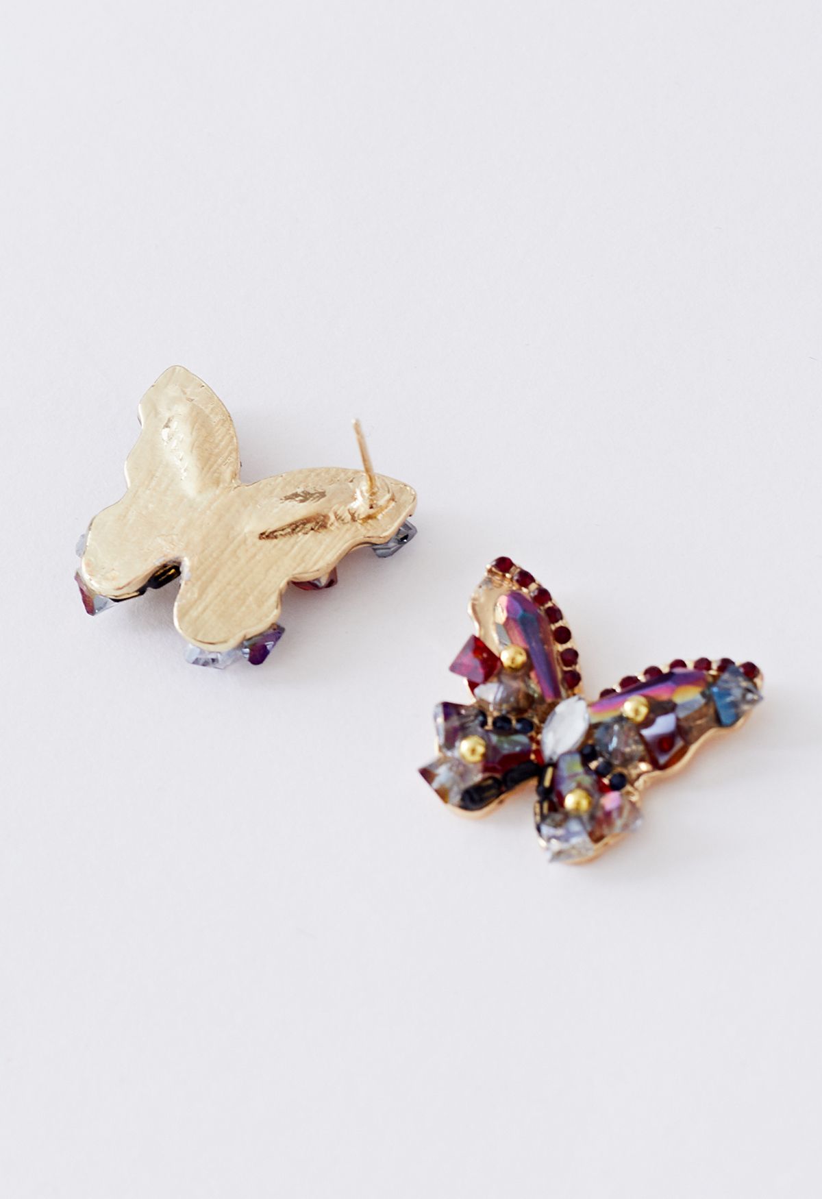 Farbige Kristall-Diamant-Schmetterlings-Ohrringe