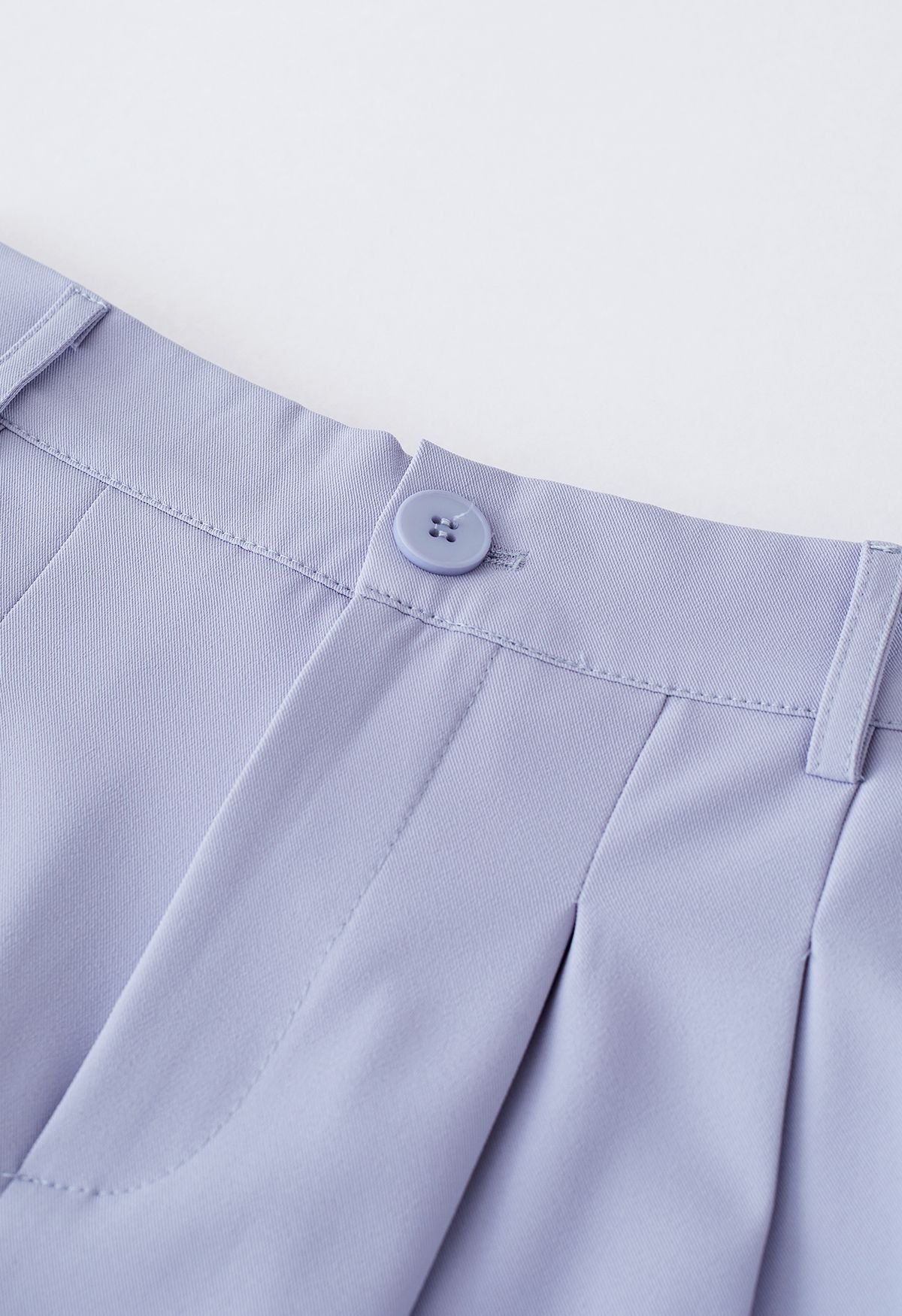 Plissee Detail Seitentaschen Shorts in Blau