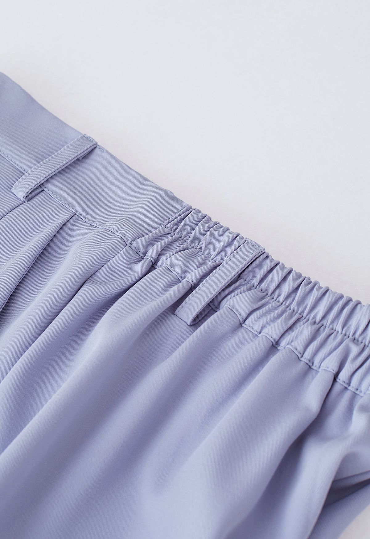 Plissee Detail Seitentaschen Shorts in Blau