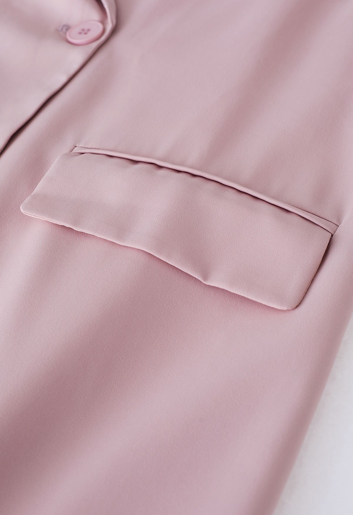 Klassischer Kurzarm-Blazer mit fallendem Revers in Pink