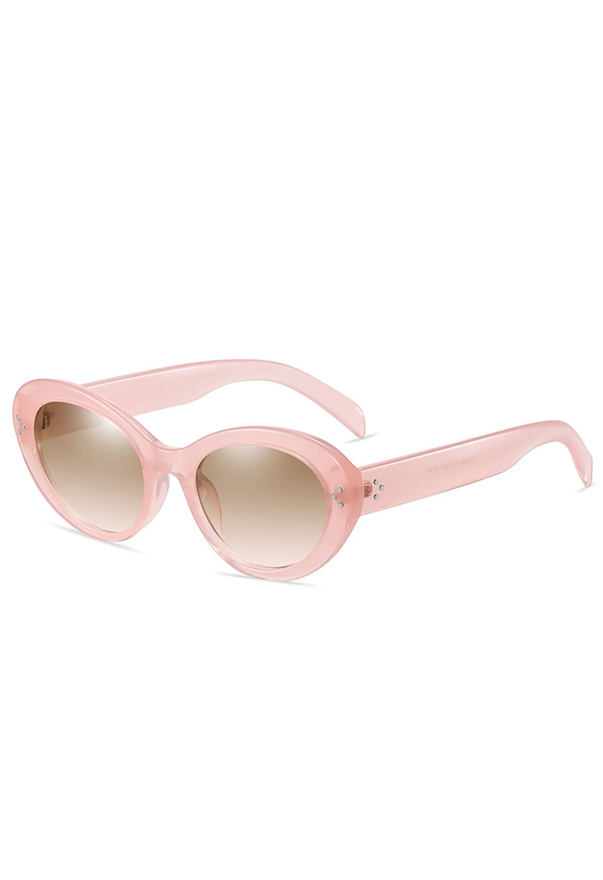Retro-Vollrand-Cat-Eye-Sonnenbrille in Pink