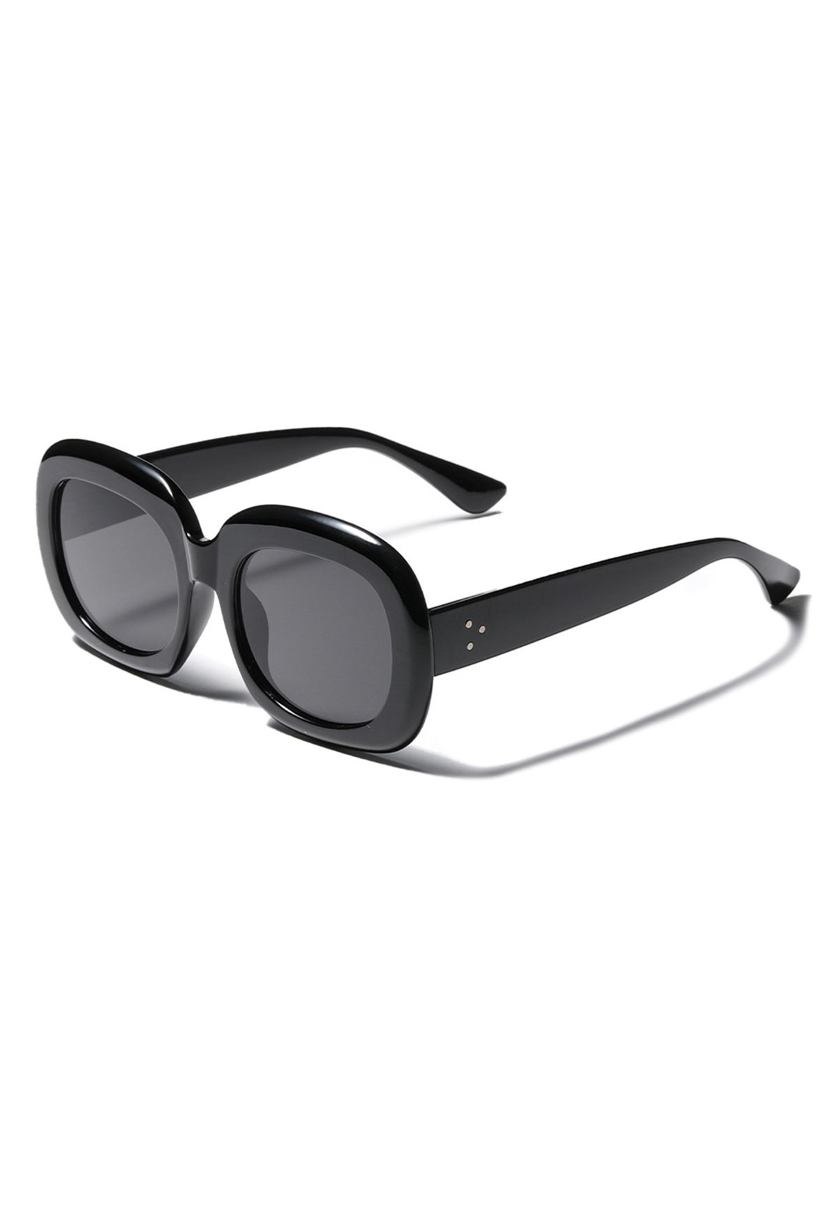 Edle schwarze Vollrand-Sonnenbrille