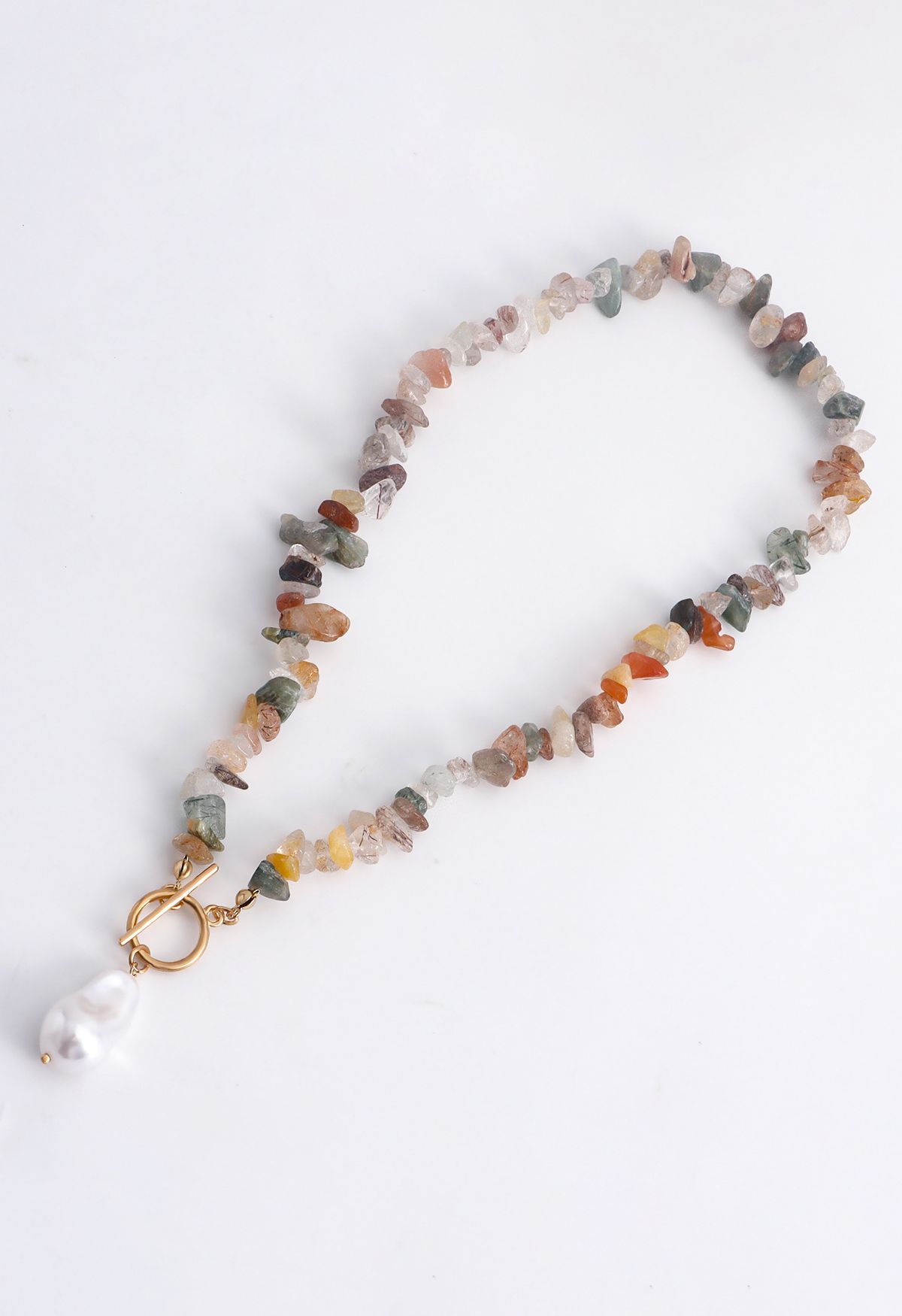 Mehrfarbige Naturstein-Perlenkette