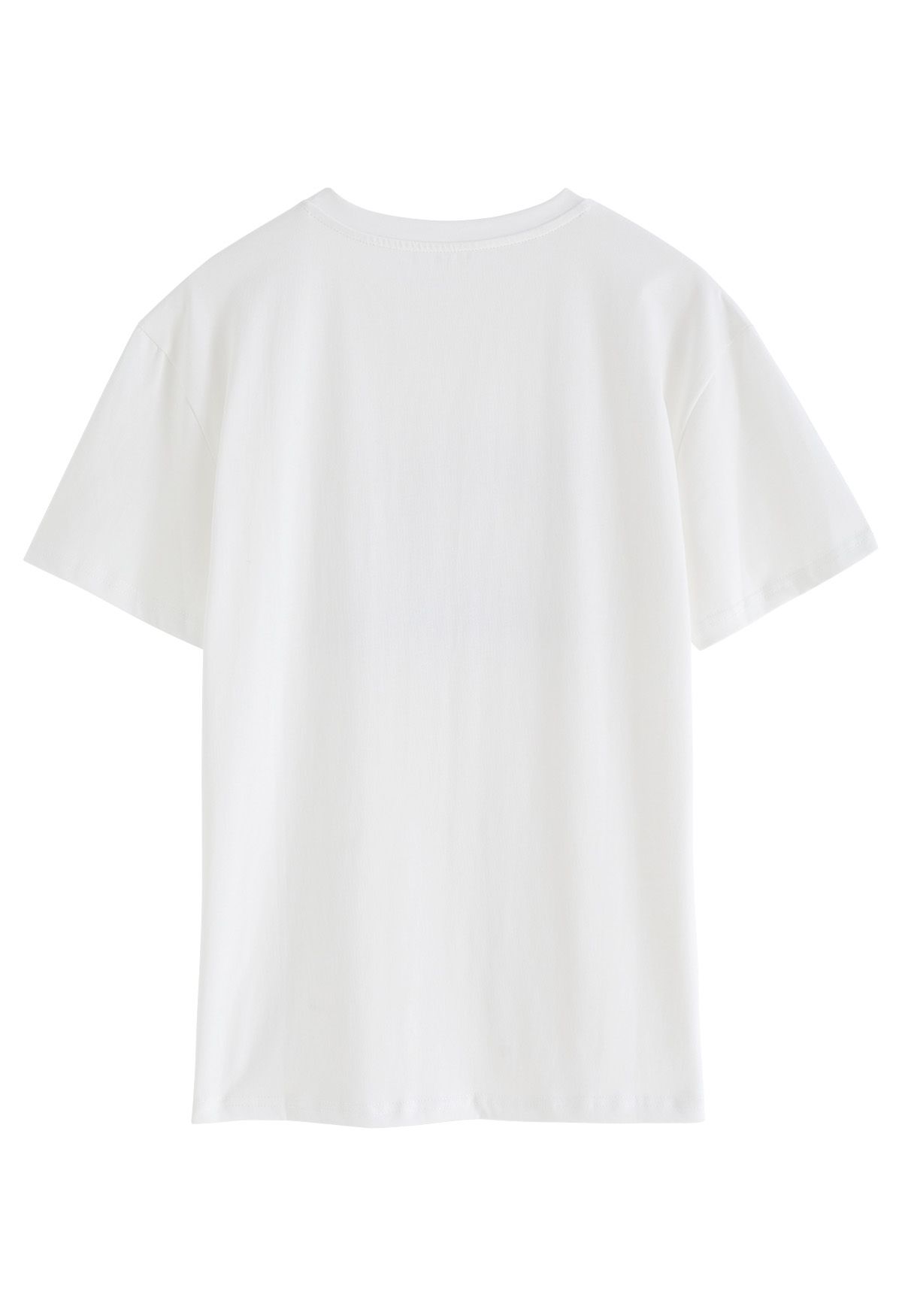 Central Garden T-Shirt mit Rundhalsausschnitt in Weiß