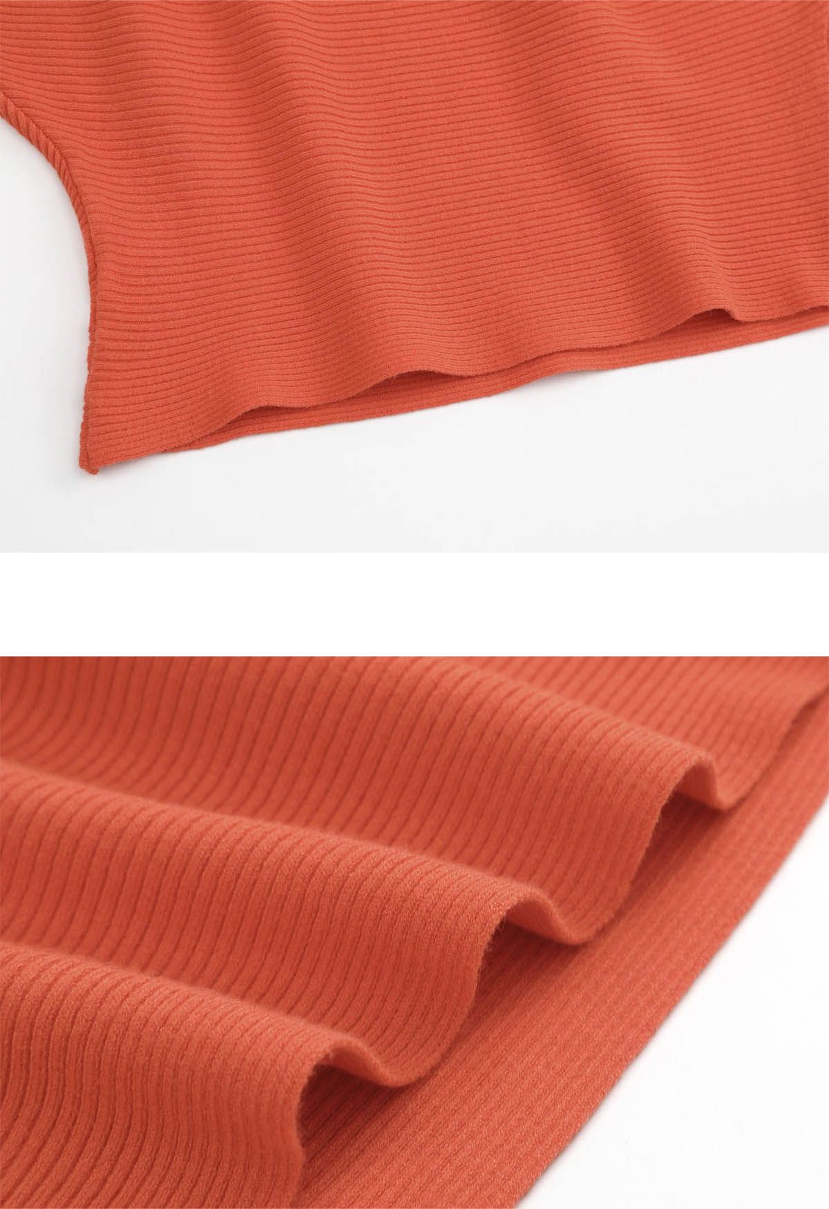 Rollkragenpullover mit Fledermausärmeln in Orange