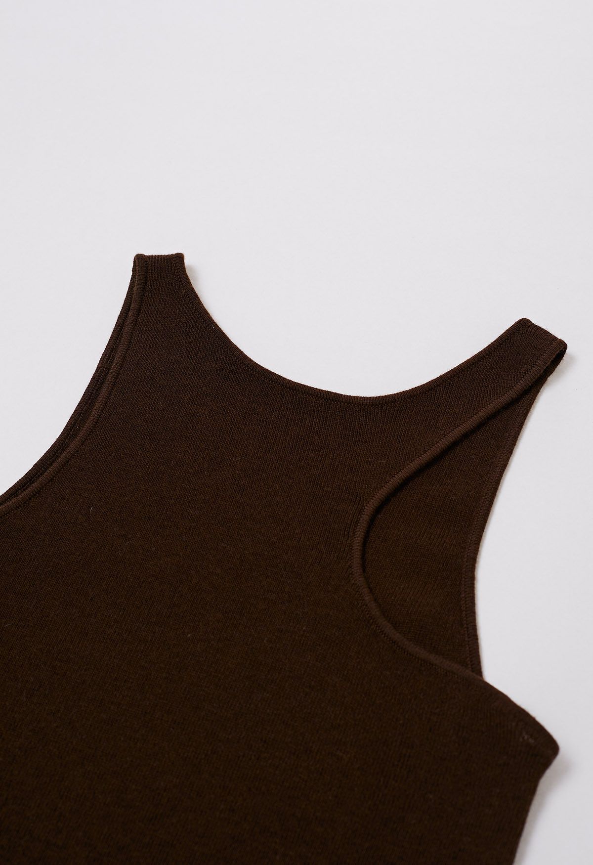 Schickes Impression-Strick-Tanktop in Braun