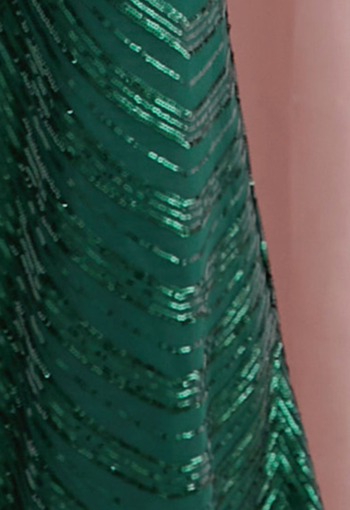 Dunkelgrünes Pailletten-Meerjungfrauenkleid